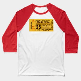 Oct 25 1981 Fox Theatre Atlanta, GA Ticket Stub Baseball T-Shirt